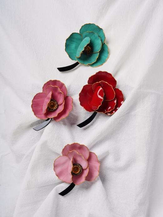 北京仓｜Cilea Bijoux-POESIE-虞美人 祖母绿色哑光  胸针［法国设计师］ 商品图4