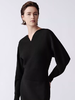 朗姿 法式气质V领黑色短款针织衫LSJH02KPR482 商品缩略图1