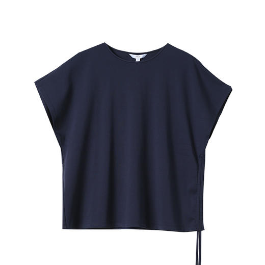 VIMAGE纬漫纪百搭圆领休闲风宽松抽绳短袖T恤上衣2026夏季新款V2513211 商品图6