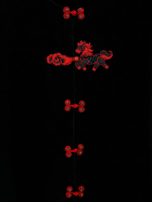 廷前观棠 | 华骝黑色丝绒外套 商品图5