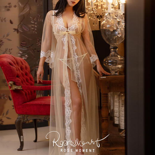 情人节礼盒丨朦胧网纱蕾丝长袍 P251108 商品图2