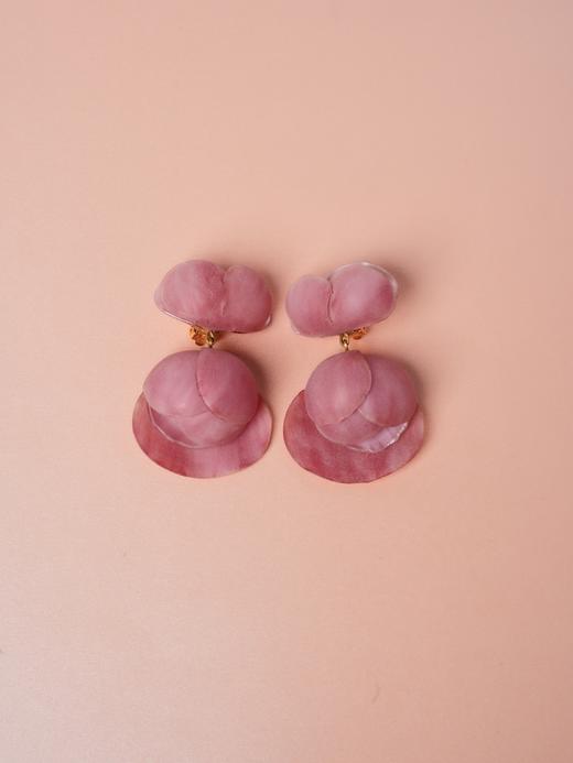 北京仓｜Cilea Bijoux-LINDSAY-凌霄花 腮红色 哑光 耳环［法国设计师］ 商品图1
