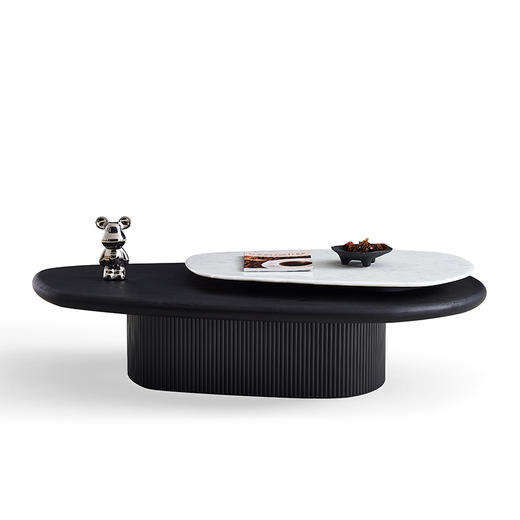 【美居】B2逸享 茶几 BSTJB4081A 钻石白+奢石面 商品图1