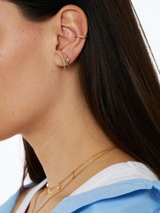 北京仓｜Leo Sedim-AUREL-金色 锆石 耳钉［法国设计师］ 商品图1