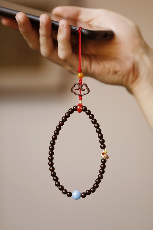 紫檀[倾福】6mm 39颗手机挂件钥匙扣 商品图5