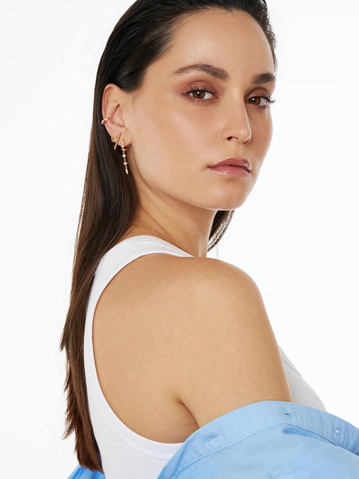 北京仓｜Leo Sedim-AUREL-金色 锆石 耳钉［法国设计师］ 商品图4