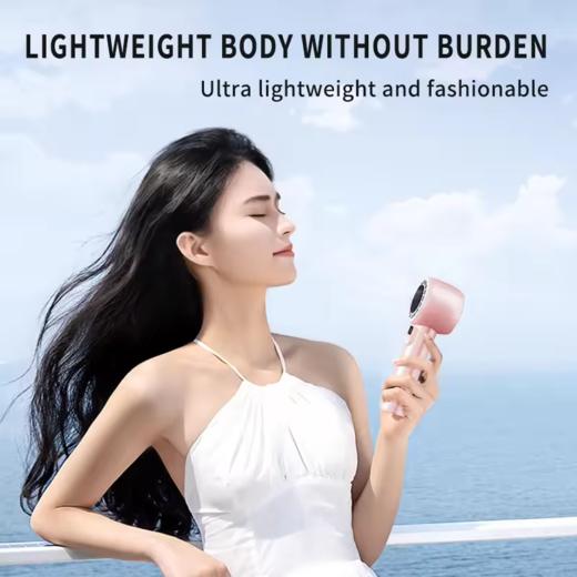 【高端品质】美国 数字显示手持风扇 户外便携 USB可充电 具备强风力和延长电池续航 带挂绳 商品图3