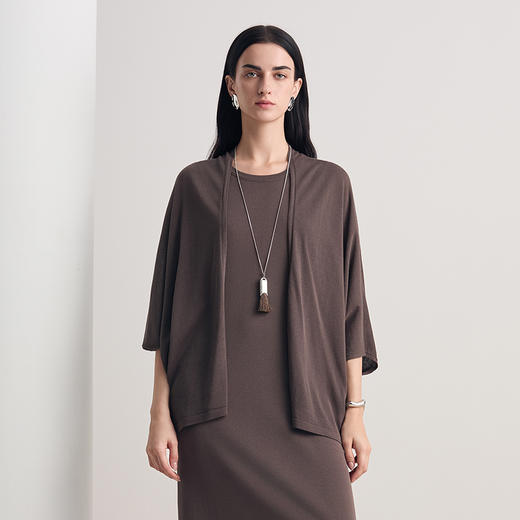 EITIE爱特爱2026夏季新款气质纯色百搭修身显瘦针织开衫8601303 商品图6