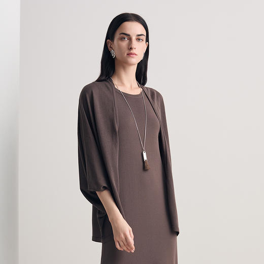 EITIE爱特爱2026夏季新款气质纯色百搭修身显瘦针织开衫8601303 商品图4