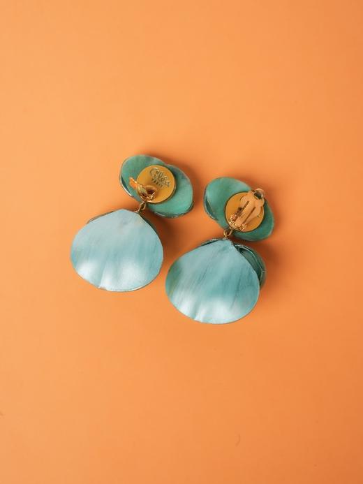 北京仓｜Cilea Bijoux-LINDSAY-凌霄花 祖母绿色 哑光 耳环［法国设计师］ 商品图2