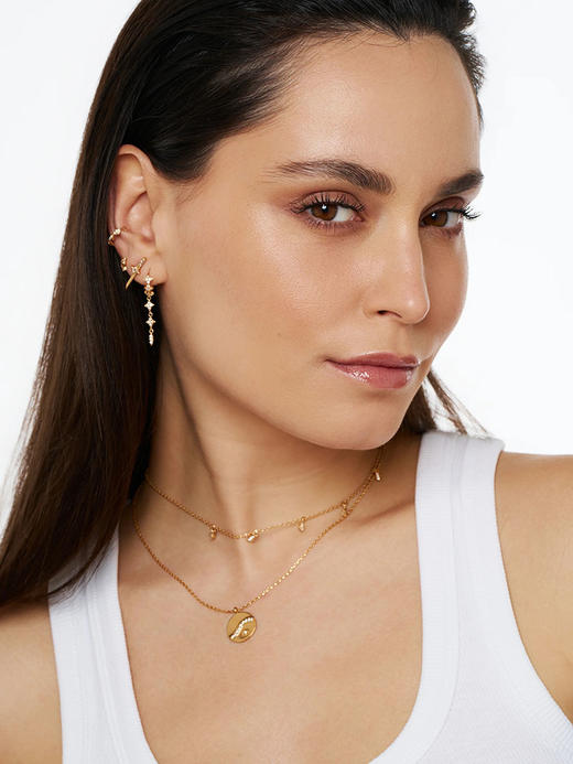 北京仓｜Leo Sedim-LUMA-金色 锆石 单只 耳环［法国设计师］ 商品图4