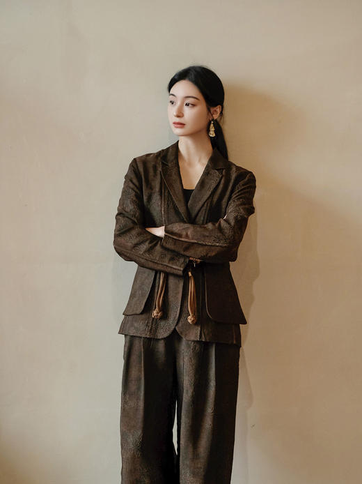 盛唐婧 | 风吟罗縠轻奢时尚香云纱设计感西装 商品图0