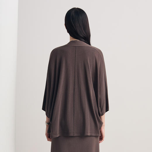 EITIE爱特爱2026夏季新款气质纯色百搭修身显瘦针织开衫8601303 商品图5