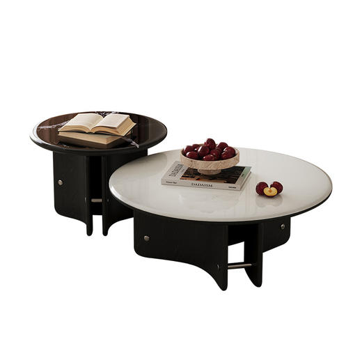 【美居】VIP畅享茶几 BSTJB3640A 极光白+黑玫瑰 商品图3