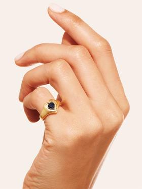 订购6周到｜Be Maad-MAGNETIC HEART-金色 蓝色石英石 爱心 戒指［法国设计师］