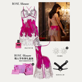 情人节礼盒丨性感蕾丝侧开叉露背真丝中裙 A241112