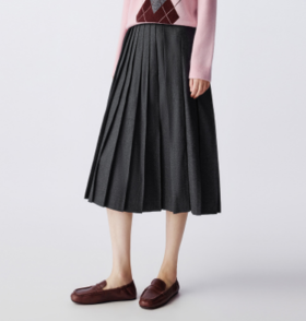 朗姿 灰色半身裙LAJH03WSK138