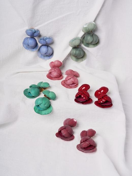 北京仓｜Cilea Bijoux-LINDSAY-凌霄花 矢车菊蓝色 哑光 耳环［法国设计师］ 商品图3