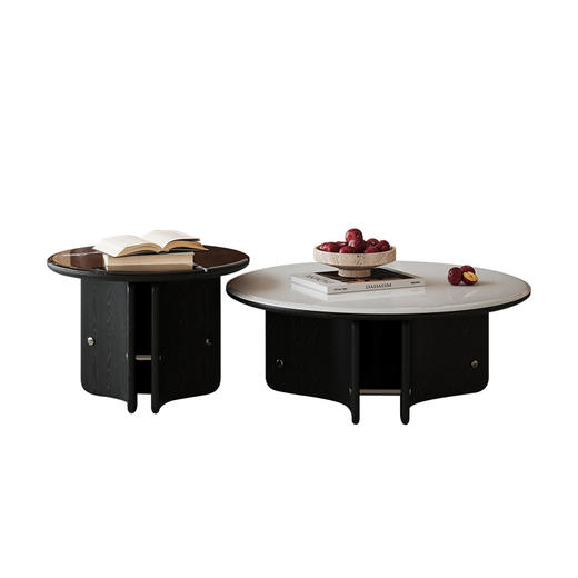 【美居】VIP畅享茶几 BSTJB3640A 极光白+黑玫瑰 商品图2