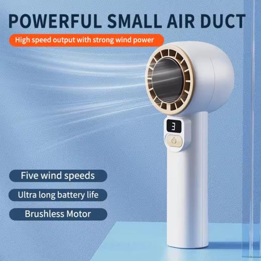 【高端品质】美国 数字显示手持风扇 户外便携 USB可充电 具备强风力和延长电池续航 带挂绳 商品图2