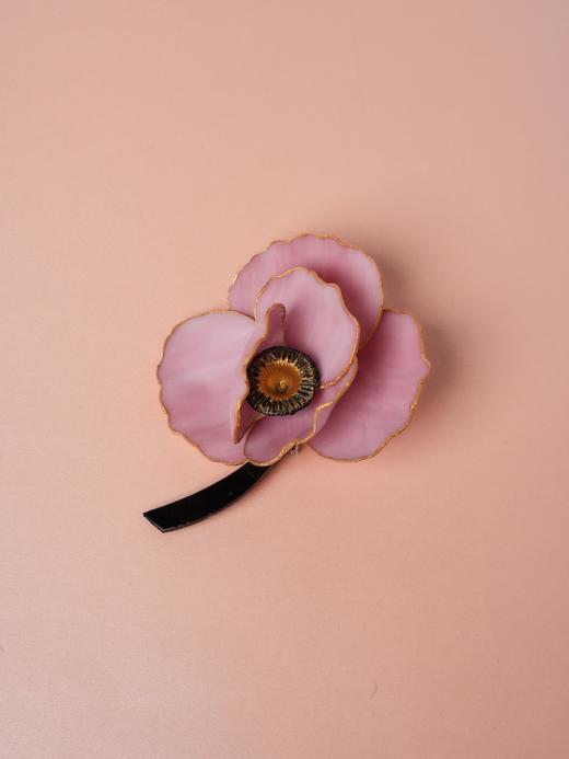 北京仓｜Cilea Bijoux-POESIE-虞美人 玫瑰色哑光 胸针［法国设计师］ 商品图1