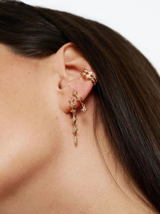 北京仓｜Leo Sedim-HALYS-金色 锆石 单只 耳环［法国设计师］ 商品图3