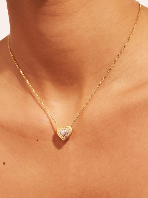 订购6周到｜Be Maad-MAGNETIC HEART-金色 白色锆石 爱心 项链［法国设计师］ 商品图2