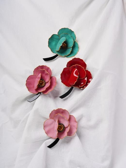 北京仓｜Cilea Bijoux-POESIE-虞美人 玫瑰色哑光 胸针［法国设计师］ 商品图3