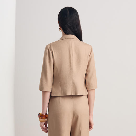 EITIE爱特爱2026夏季新款通勤气质修身短款西装外套8603304 商品图4