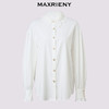 MAXRIENY宫廷复古气质感穿搭绣花领落肩廓形衬衫宽松长袖上衣秋(货号:MS86TP514) 商品缩略图4