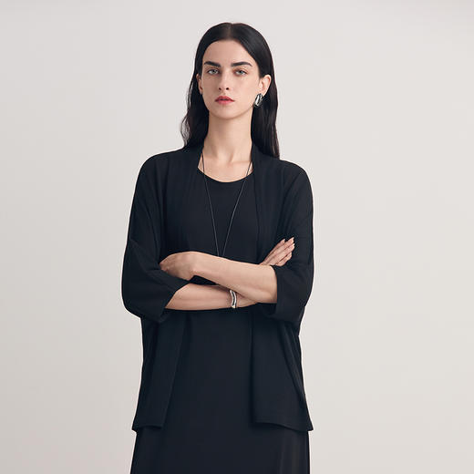 EITIE爱特爱2026夏季新款气质纯色百搭修身显瘦针织开衫8601303 商品图11