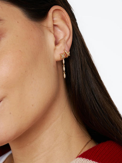 北京仓｜Leo Sedim-ALBOR-金色 锆石 耳钉［法国设计师］ 商品图1