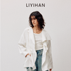 LIYIHAN亘云麻 2026春季新款亚麻短风衣女白色收腰外套设计感小众 商品缩略图3