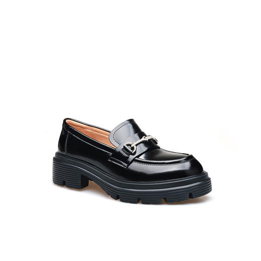 豪麟名鞋迪嘉女鞋乐福鞋牛皮革DJYRA61WS003黑色 商品图0