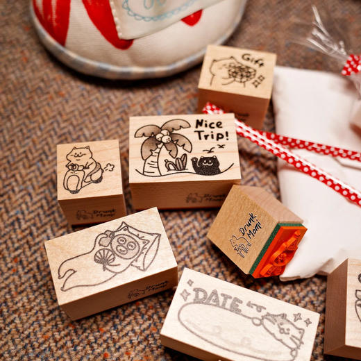 「阿果拉」DrunkMomi原创设计枫木手帐木章 商品图2