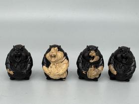 紫光檀土拨鼠摆件（单个随机）