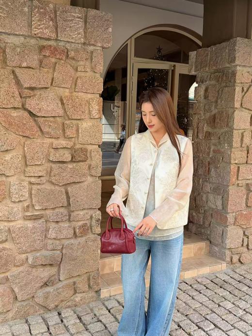 女装25秋冬新品新中式珠子刺绣马甲2300-26JYC012 商品图4