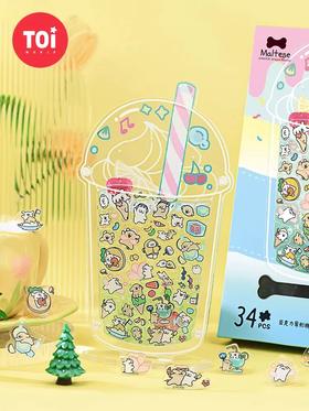 TOi图益异拼乐线条小狗系列-奶茶杯小狗