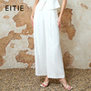 EITIE爱特爱夏季新款时尚利落简约百搭白色高腰显瘦直筒休闲裤8205901 商品缩略图0