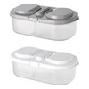 【2个装】美国亚马逊热卖 带盖的两格可重复使用食品储存盒 商品缩略图0