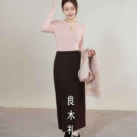 【特价不退换】【预售7天】良木礼侧开叉半裙（3893） 商品图0