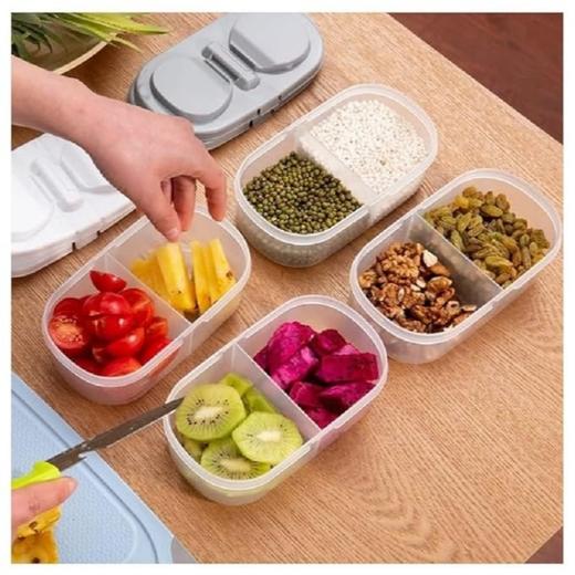 【2个装】美国亚马逊热卖 带盖的两格可重复使用食品储存盒 商品图5