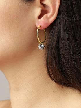 北京仓｜Dyrberg Kern-DIEGA-白色水晶 耳环［丹麦设计师］