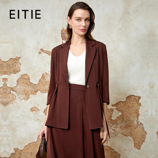 EITIE爱特爱简约通勤百搭抽绳收腰显瘦休闲外套春季新款8103814 商品图0