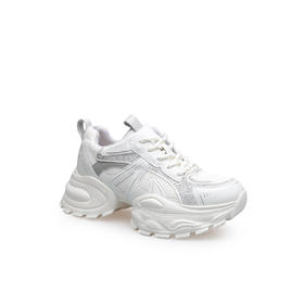 豪麟名鞋奥莱迪嘉女鞋时尚老爹鞋牛皮革/织物DJYSO61WX209白色  原价1660元