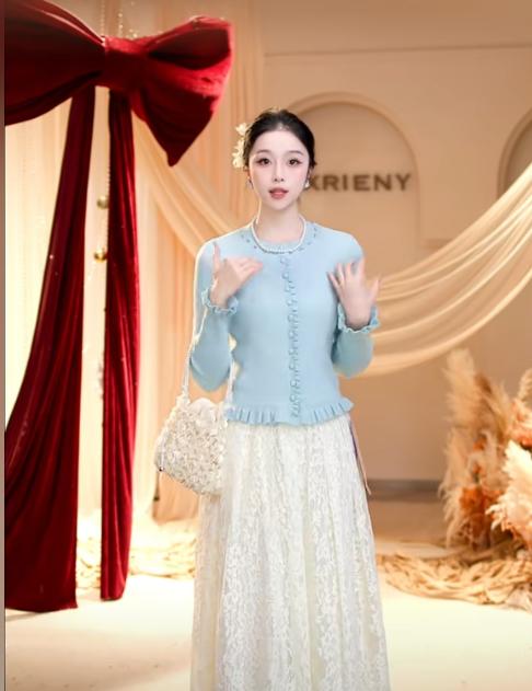 清新蓝毛衣货号：MF80JA020 商品图0