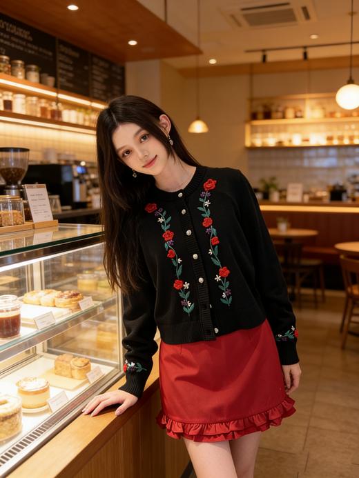 玛克门店发货：花朵毛衣货号：MF80JA011 商品图0