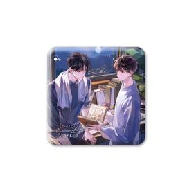 某某 指尖温度系列 仲夏夜 方形徽章 吧唧 国谷 耽美