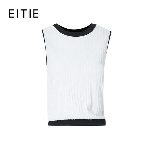 EITIE爱特爱时尚气质修身通勤显瘦针织上衣夏8101812 商品图0