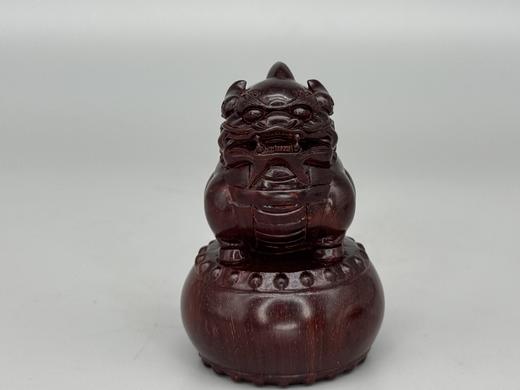鼓底座貔貅°小叶紫檀小把件 商品图0